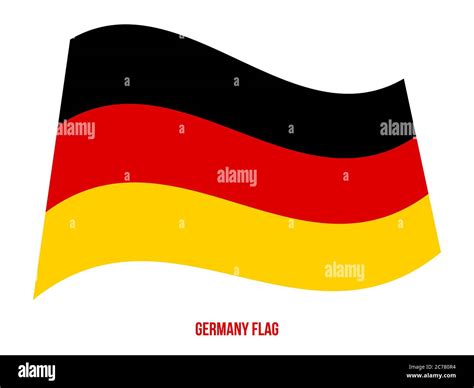 Germany Flag Waving Vector Illustration on White Background. Germany ...