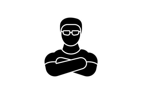 Nightclub Security Guard Glyph Icon