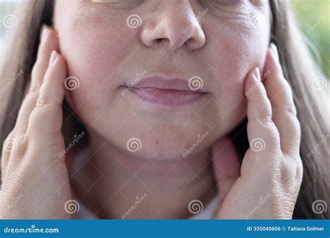 Mature Woman With Long Brown Hair Age Related Changes Aging Gracefully Gravitational Ptosis