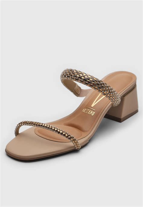 Tamanco Vizzano Strass Nude Compre Agora Dafiti Brasil