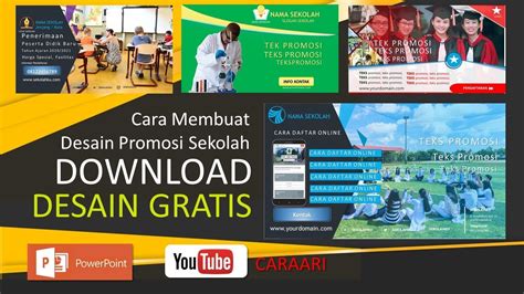 Cara Membuat Desain Promosi Sekolah Dengan Powerpoint Download Template