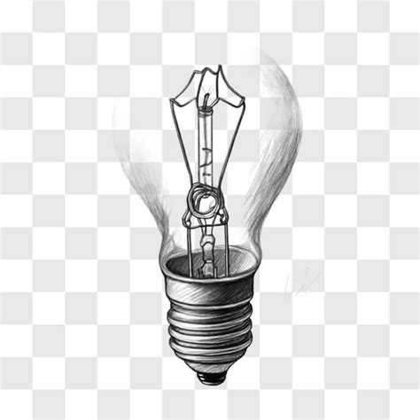 Download Historical Illustration Of Inverted Light Bulb With