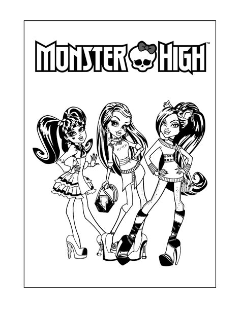 Monster High Coloring Pages – Printable Coloring Pages. FREE