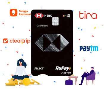 hsbc rupay cashback credit card features benefits fees charges