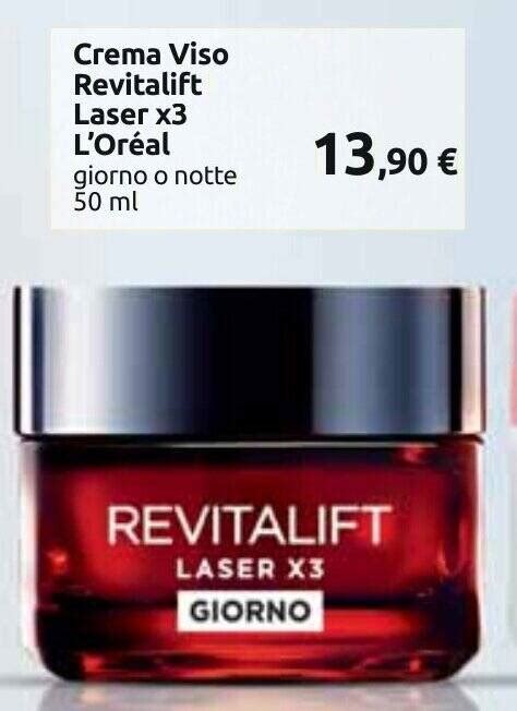 Crema Viso Revitalift Laser x3 L Oréal giorno o notte 50 ml offerta di