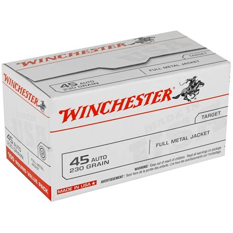 Winchester USA 45 ACP AUTO 230 Grain FMJ VP