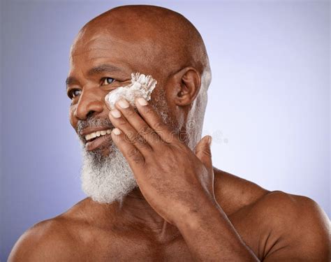 Face Cream And Mature Man With Skincare Sunscreen And Anti Aging