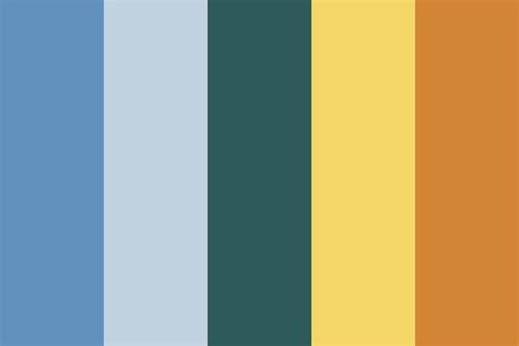 Orange - Blue - Teal 3 Color Palette