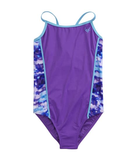 Justice Girls Tie Dye Colorblock One Piece Halter Swimsuit Ebay