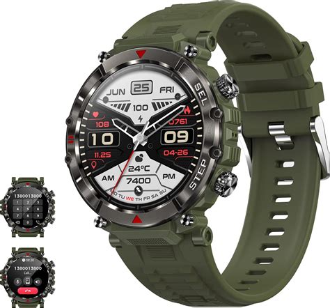 Militar Reloj Inteligente Hombre Con Llamada Bluetooth Actividad