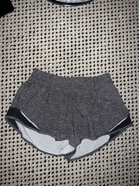Grey Lululemon Hotty Hot Shorts In Perfect Condition Depop