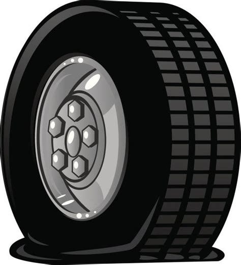 Flat Tire Clip Art Vector Images And Illustrations Istock