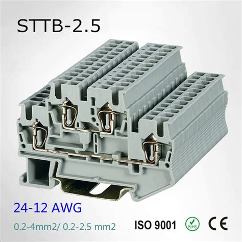 บล็อกขั้วต่อสายไฟ แบบสองชั้น STTB-2.5 24-12 AWG STTB2.5 10 ชิ้น ...