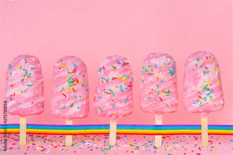 Concept Gay Culture Symbol With Rainbow Ribbons Flag Sign LGBT Community And Unstable Standing