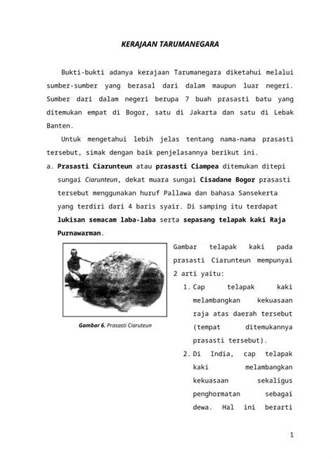 Docx Sejarah Kerajaan Tarumanegara Dokumen Tips