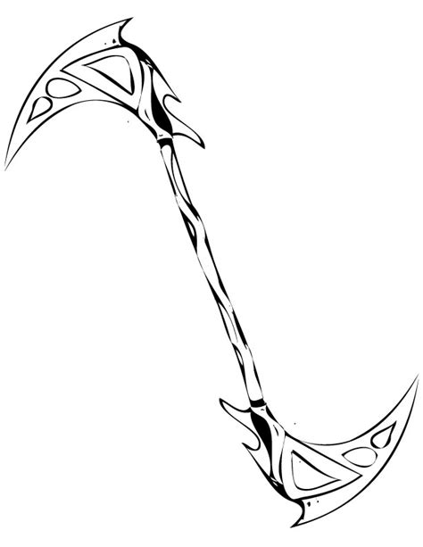 Double Bladed Staff L2_1 by Aivenn6 on DeviantArt