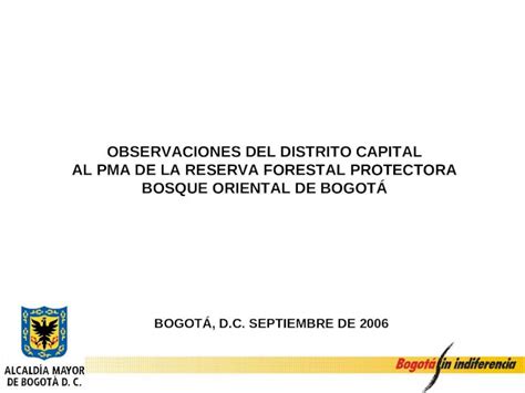 PPT OBSERVACIONES DEL DISTRITO CAPITAL AL PMA DE LA RESERVA FORESTAL