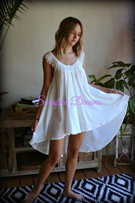 Cotton Baby Doll Nightgown Honeymoon Train Cotton Lingerie Etsy Norway