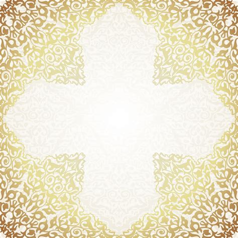 premium vector floral frame background  arabic motif