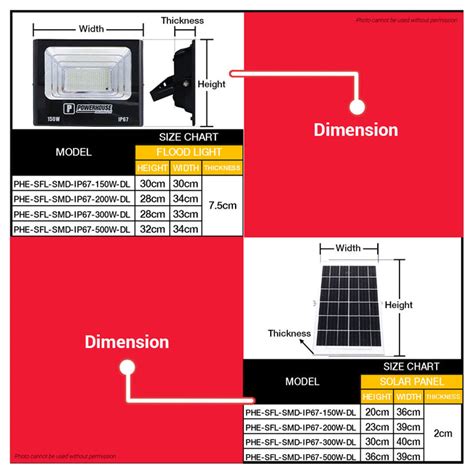 Powerhouse 200w 300w 500w Electric Solar Flood Light Daylight Outd