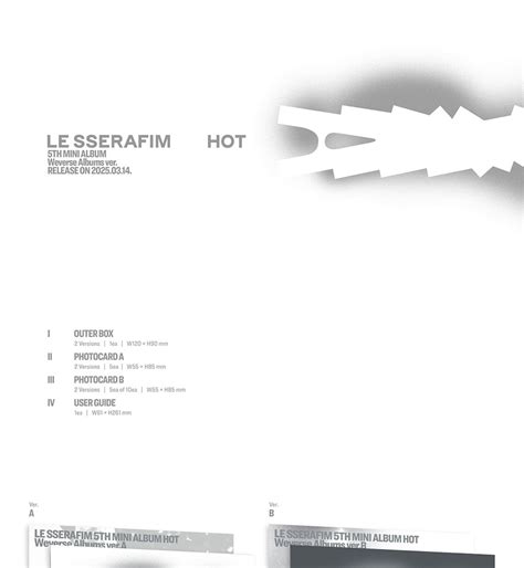 SET POB Weverse Albums Ver LE SSERAFIM HOT Th Mini Album
