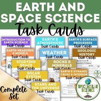 Earth Science Task Cards Warm Ups Exit Slips Complete Set Bundle