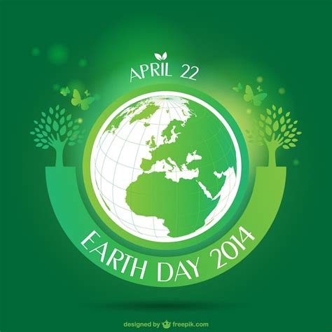 Premium Vector | Green earth day card