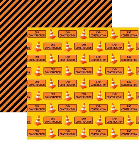 End Construction Construction 12x12 Scrapbook Paper 12x12 Scrapbook