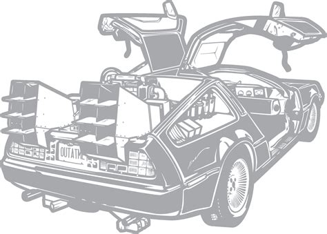 Back To The Future Delorean Vector