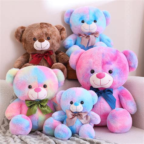 Small Rainbow Teddy Bear Wholesale Retail at Lowest Price Great Selection 9.8/13.8Inch