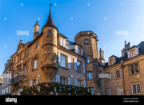 Medieval buildings on Place Charles de Gaulle, in Brive la Gaillarde ...