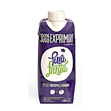 Jugo Exprimido De Manzana Ar Ndanos Purafrutta X Ml Consumo