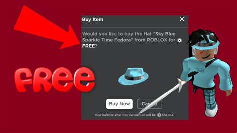 Free Robux How To Get A Sparkle Time Fedora For Free Updated April