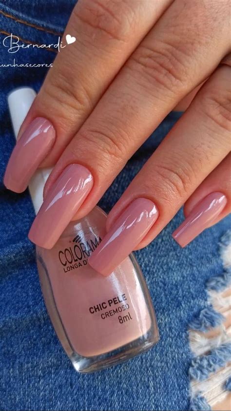 Unhas Nude Simple Nails Nude Nails Long Nails