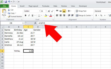 How To Divide In Excel With Pictures Wikihow