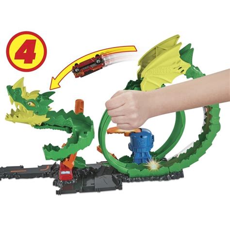 Rinkinys Drakonas užpuolęs gaisrinę Hot Wheels HDP kaina pigu lt