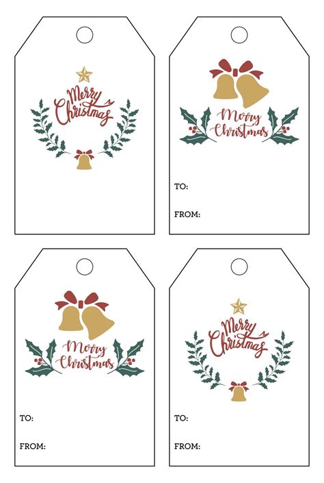 10 best printable christmas gift tags to color – Artofit