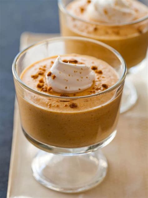 Pumpkin Mousse Dessert Recipe Spoon Fork Bacon