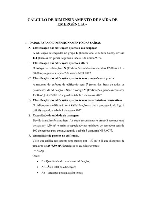 Saída de emergência calculo PDF