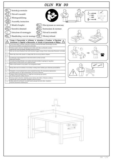 Pdf Instrukcja Monta U Montageanleitung Assembly Instruction