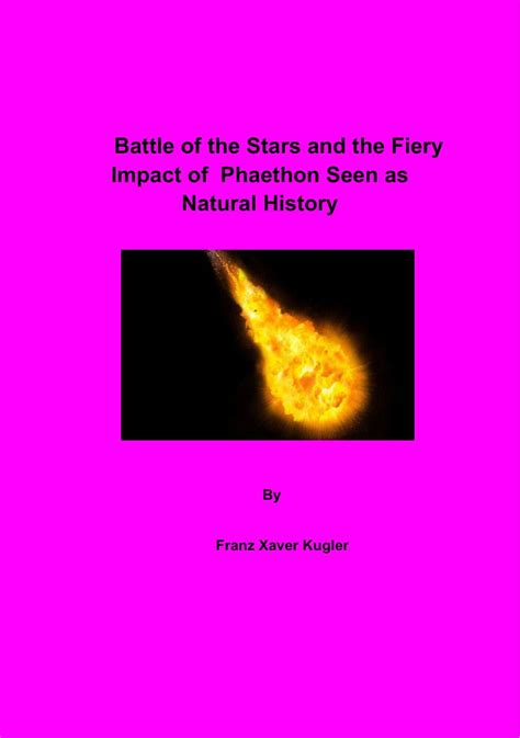 Battle of the Stars and the Fiery Impact of Phaeton Seen as Natural