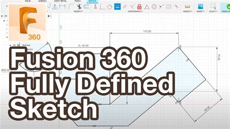 How To Fully Constrain A Sketch In Fusion 360 Tutorial Youtube