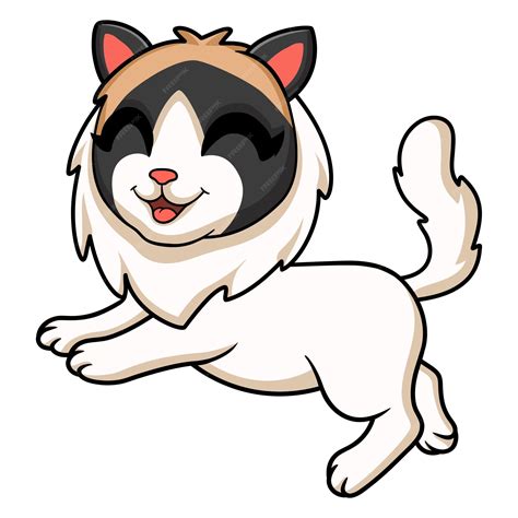 Premium Vector | Cute rag doll cat cartoon