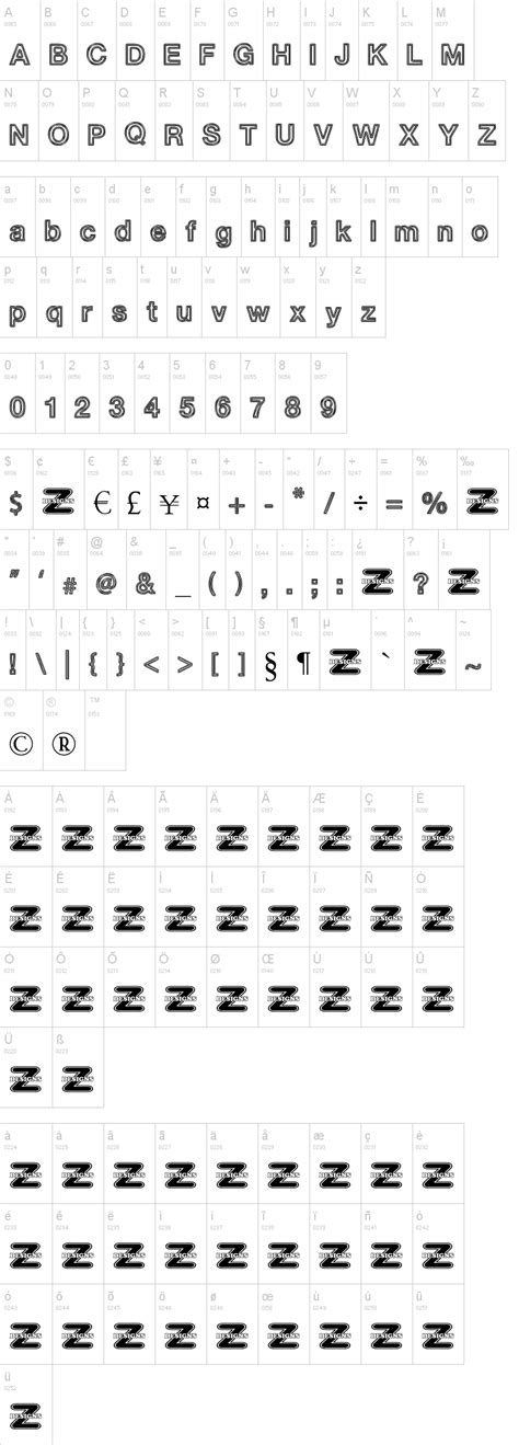 Bold White Outline Font