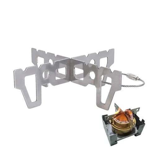 Outdoor Stainless Steel Alcohol Stove Rack Combo Set Mini Ultralight