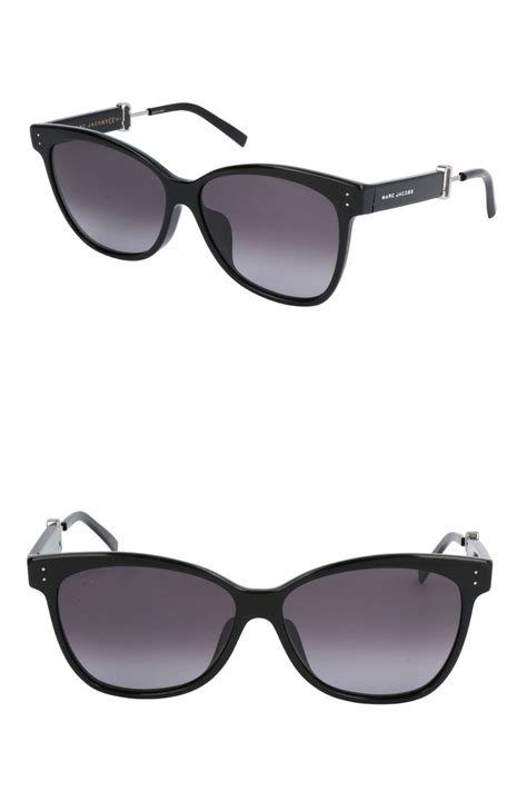 Marc Jacobs Black Cat Eye Marc 130 F S 55mm Women Sunglasses Balck