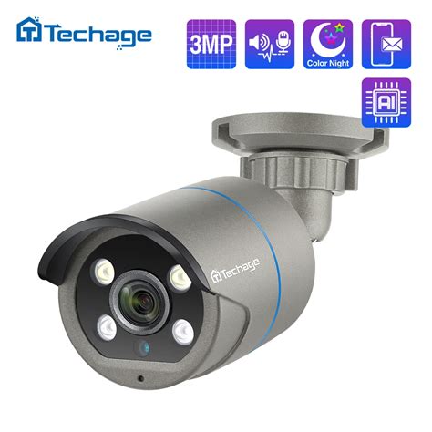 Techage-4MP-Two-Way-Audio-POE-IP-Camera-H-265-IP66-Waterproof-Outdoor ...