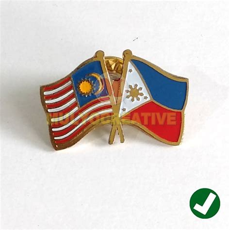 Jual Pin Kerah Logo Bendera Persahabatan Filiphina Dan Malaysia