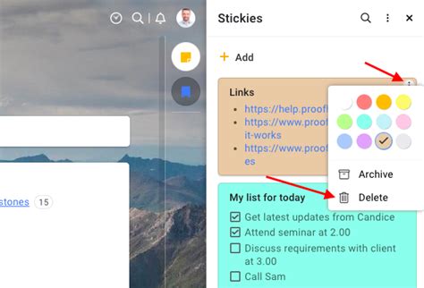 Stickies And Bookmarks Proofhub Help And Support