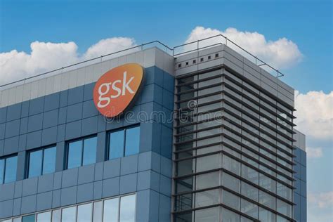 gsk pharmaceutical company logo stock   royalty